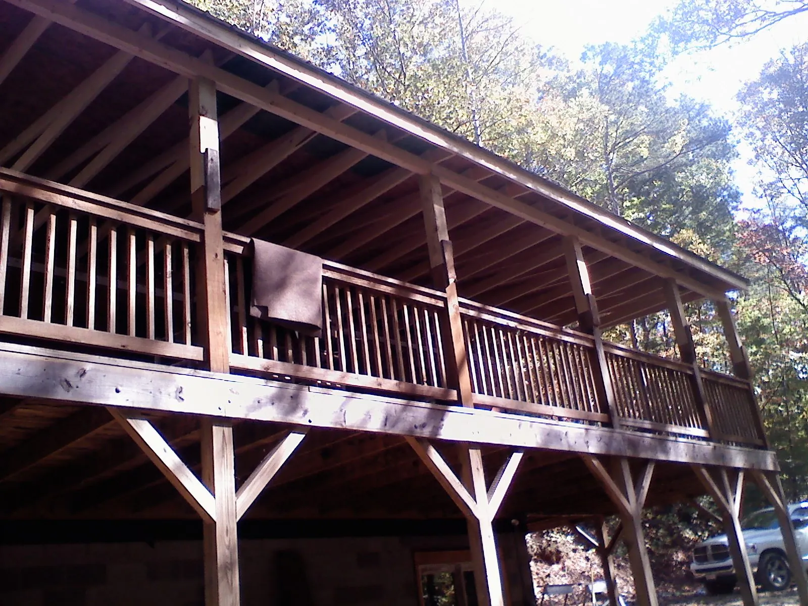 Timber framing under a new elevated porch and deck — Roof Leak Repair in Mexia by Roofing Brothers